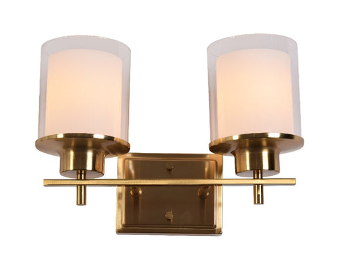 #01206 2 Light Wall Light in Gold
