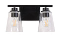 #01208 2 Light Wall Light in Black