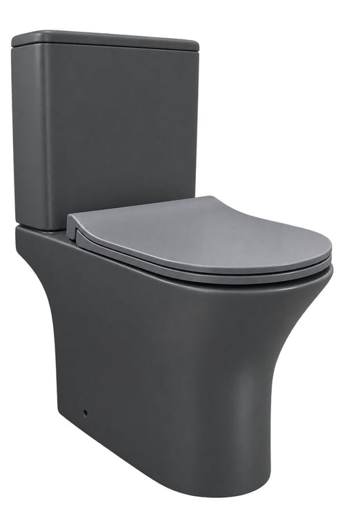 #0636MG 2PC Elongated Front Toilet in Grey