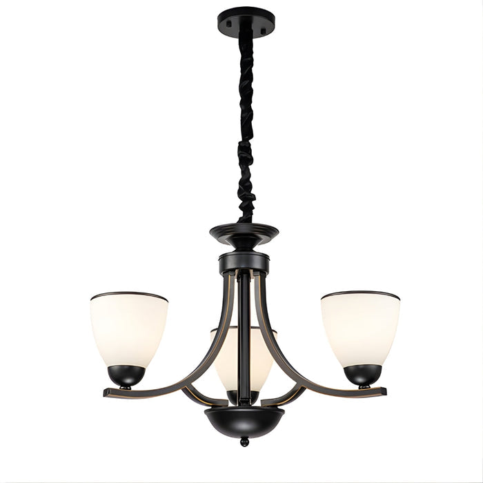 2219 3 Light Chandelier Light in Black