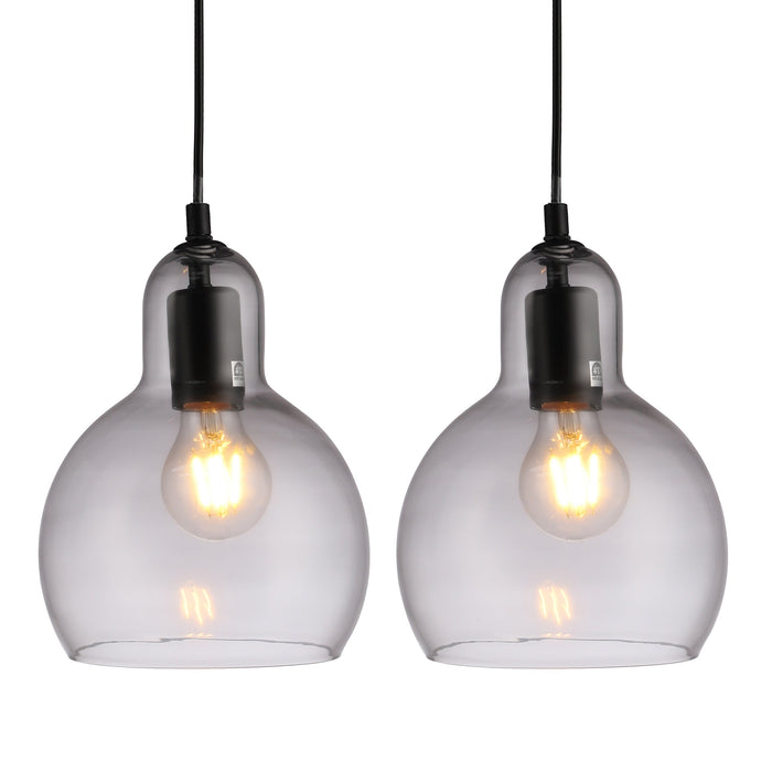 9805DUO 2pk Pendant Light in Black