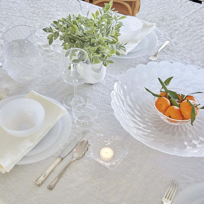 Alabaster White Large Scallop Rim Bowl by Mariposa Additional Image-3