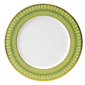 Arcades Green & Gold Dinner Plate by Philippe Deshoulieres