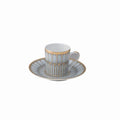 Arcades Grey & Gold Coffee Cup by Philippe Deshoulieres