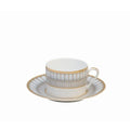 Arcades Grey & Gold Tea Cup by Philippe Deshoulieres