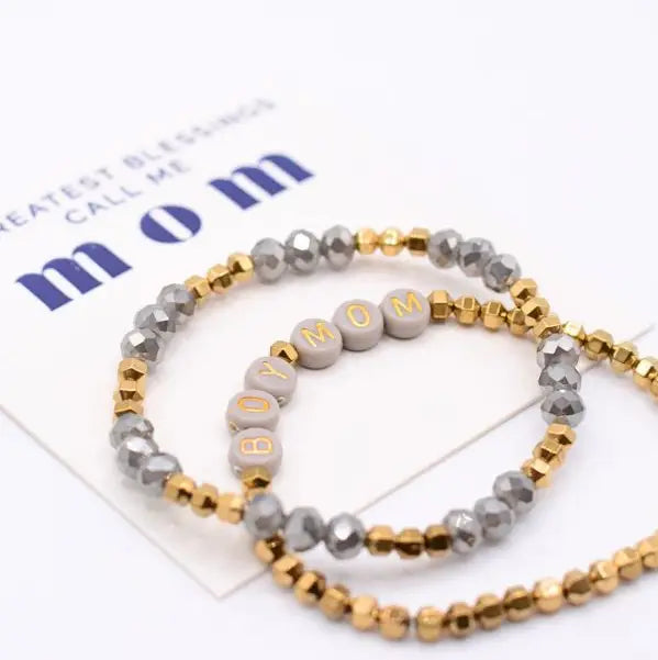 Boy Mom Bracelet Set