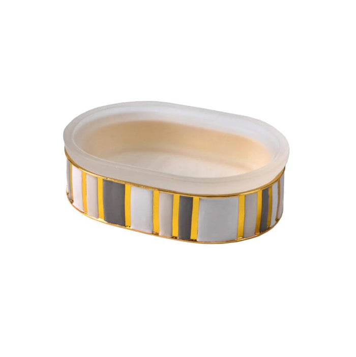 Natural Gold / Oval Soap Dish (5.5"L x 4"W x 1.75"H)