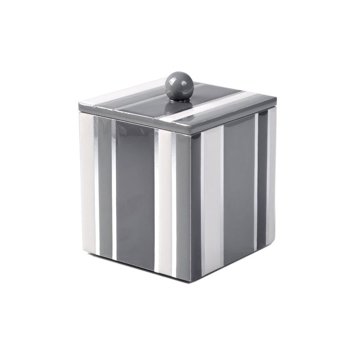 Gray and Silver / Tall Square Container (3.75"W x 3.75"L x 5"H)