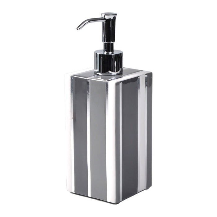 Gray and Silver / Box Pump (2.75"W x 8.25"H)