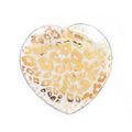 Cheetah 7" Gold Heart Plate by Annieglass