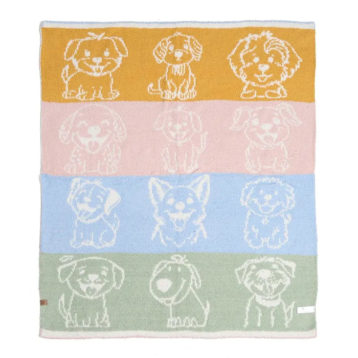 Child's Multi Puppy Pattern Throw Blanket