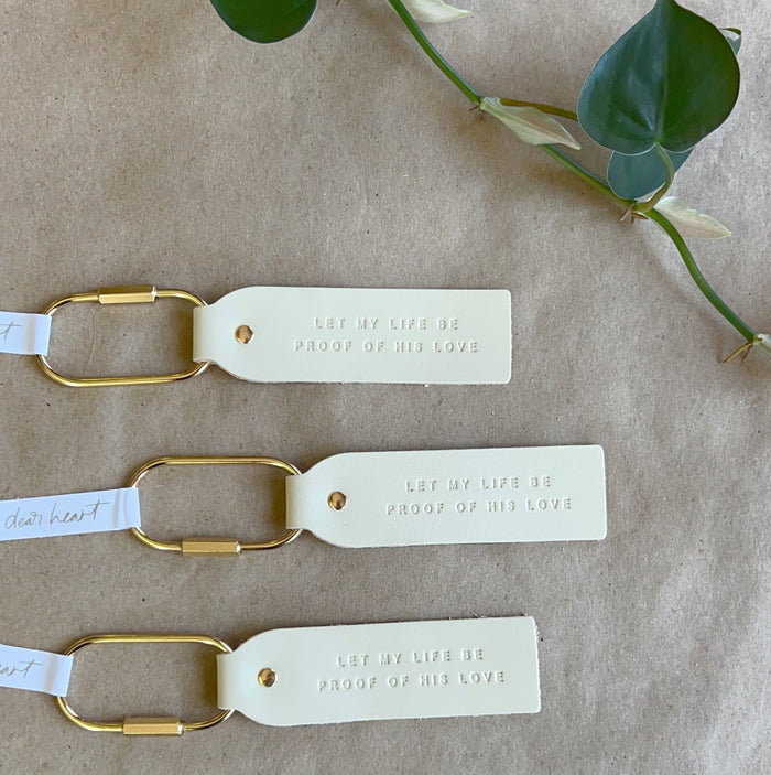 Christian Leather Keychain
