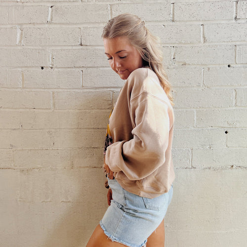 "Cowboy Take Me Away" Cropped Graphic Sweatshirt