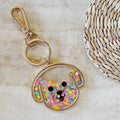 Dog Glitter Keychain