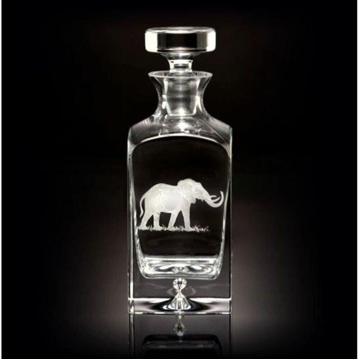 Elephant Square Decanter Safari by Julie Wear