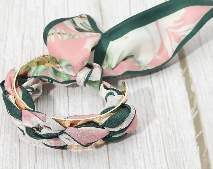 Fabric Scarf Cuff Bracelet