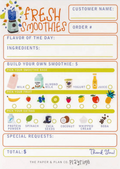 Fresh smoothies notepad