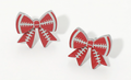 Game Day Football Bow Stud Earrings