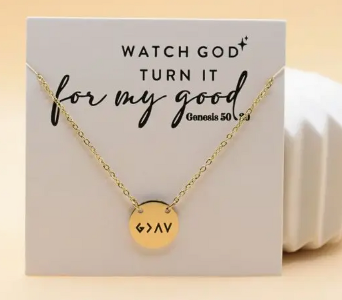 God Is Greater Gold Necklace