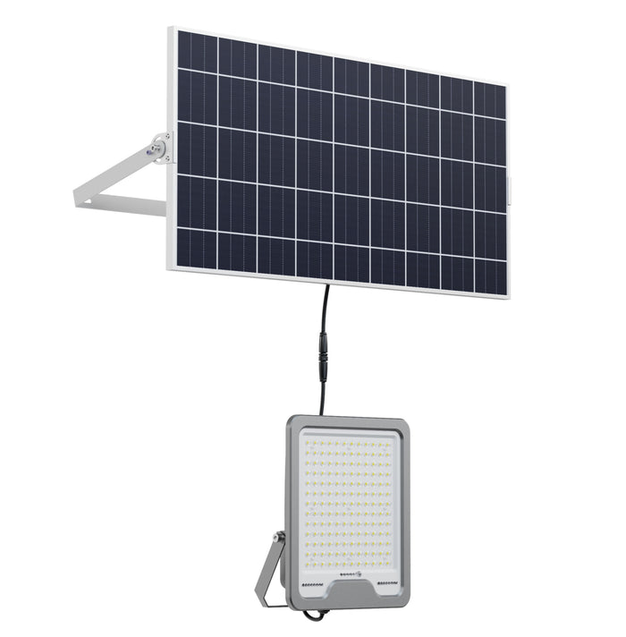 #HW-SFL-100W Outdoor Solar Flood Light in Grey