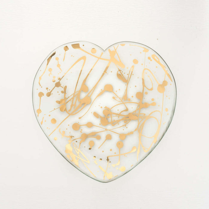 Jaxson 7" Gold Heart Plate by Annieglass Additional Image -1