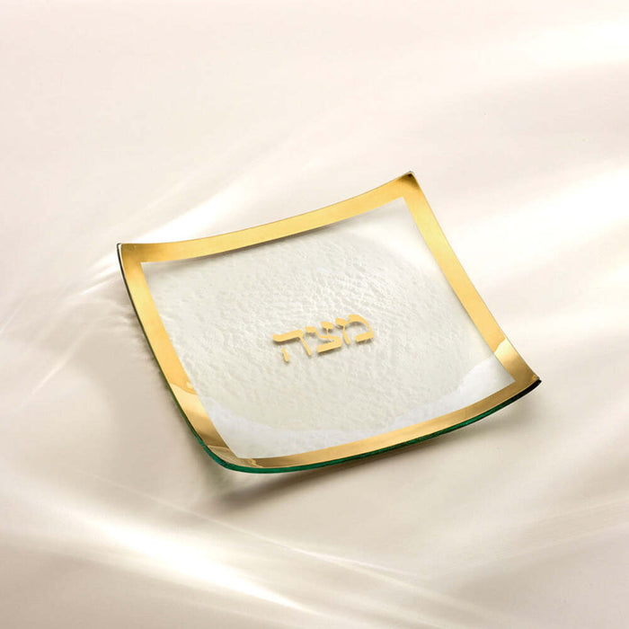Judaica 10" x 10" Square Matza Plate by Annieglass