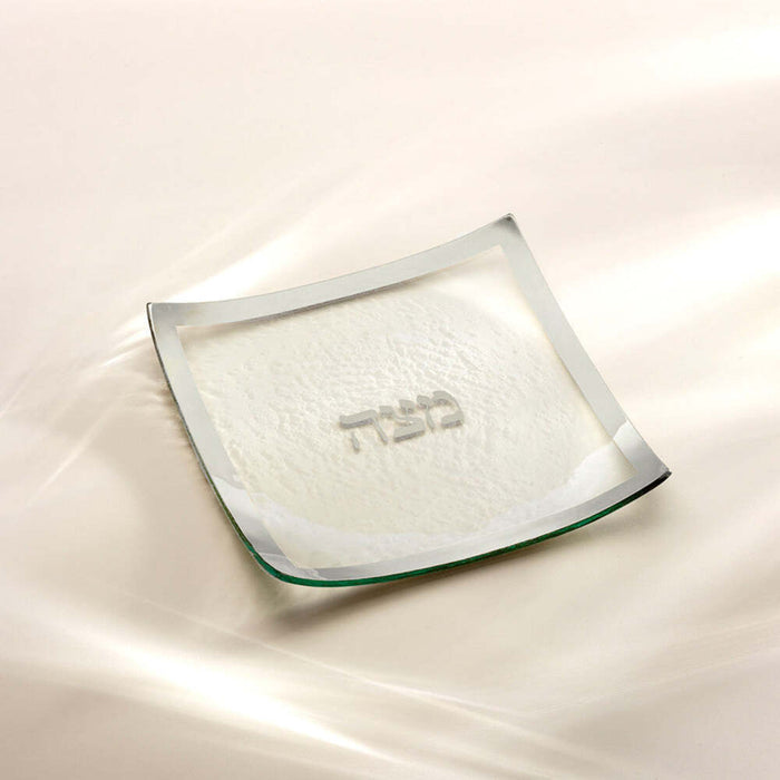 Judaica 10" x 10" Square Matza Plate by Annieglass Additional Image -1