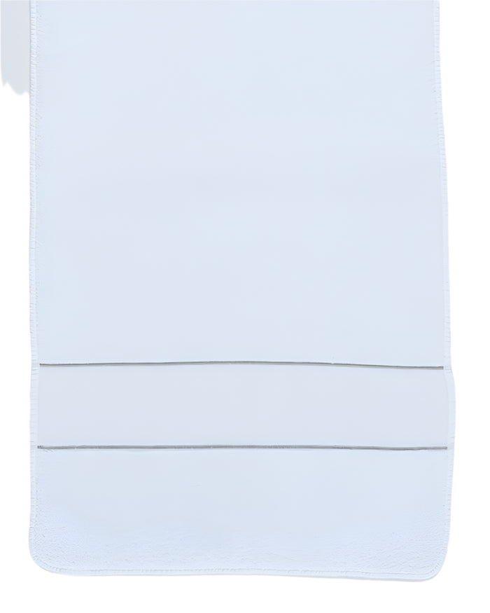 Fig Linens - Lara Bath Towels by Abyss & Habidecor - White and Silver Towels