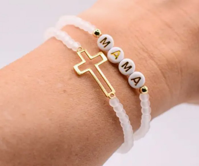 Mama Cross Bracelet Set