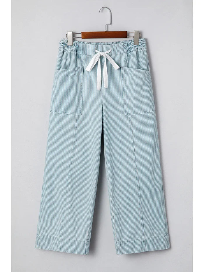 Mid Rise Drawstring  Pants