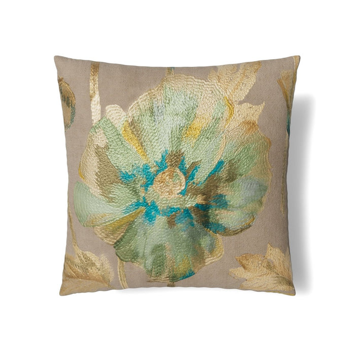 Opium Azure Decorative Pillows by Ann Gish 14” x 14” Decorative Pillow Azure at FIG LINENS AND HOME 1
