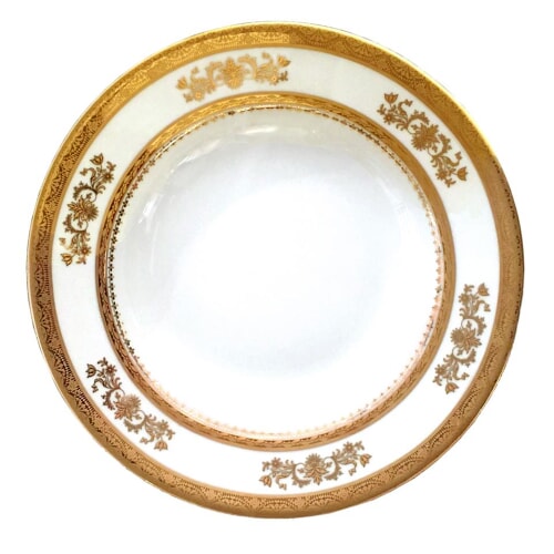 Orsay White Rim Soup Bowl by Philippe Deshoulieres