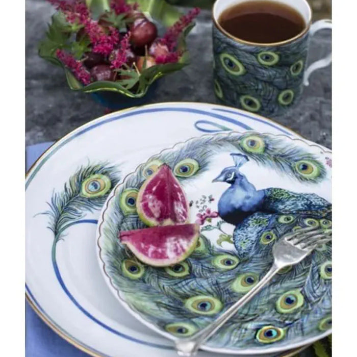 Peacock Dessert Plate by Mottahedeh Additional Image -1