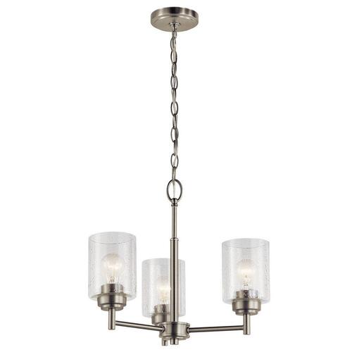 Pendant 3-Light #P43173 -Brushed Nickel/Opal White Glass