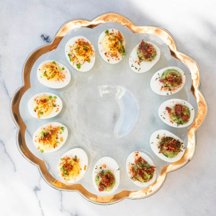 Roman Antique - Deviled Egg Platter by Annieglass Additional Image -1