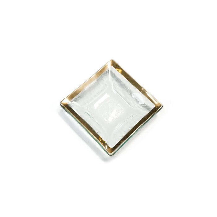 Roman Antique 5" Small Square Dish by Annieglass