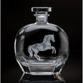 Round Decanter Rearing Horse by Julie Wear