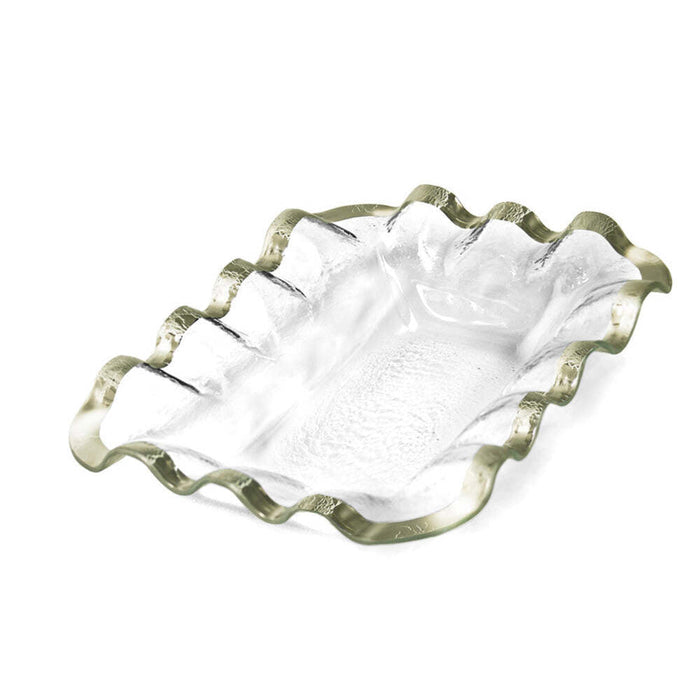 Ruffle 13 1/2 x 10 1/2" Bread Basket by Annieglass