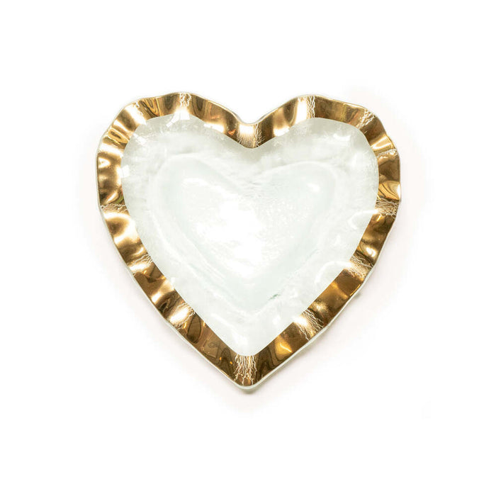 Ruffle 8" Heart Bowl by Annieglass