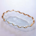 Ruffle Large Shallow Oval Serving Bowl by Annieglass