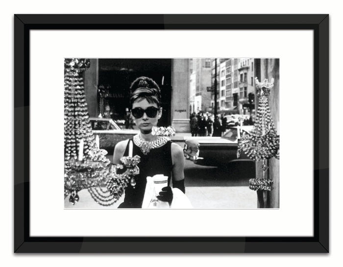 Shopping at Tiffany's Black and White Print by Worlds Away | Art at Fig Linens and Home