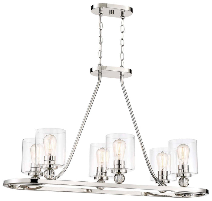 SP7165 6 Light Pendant Light in Polished Nickel